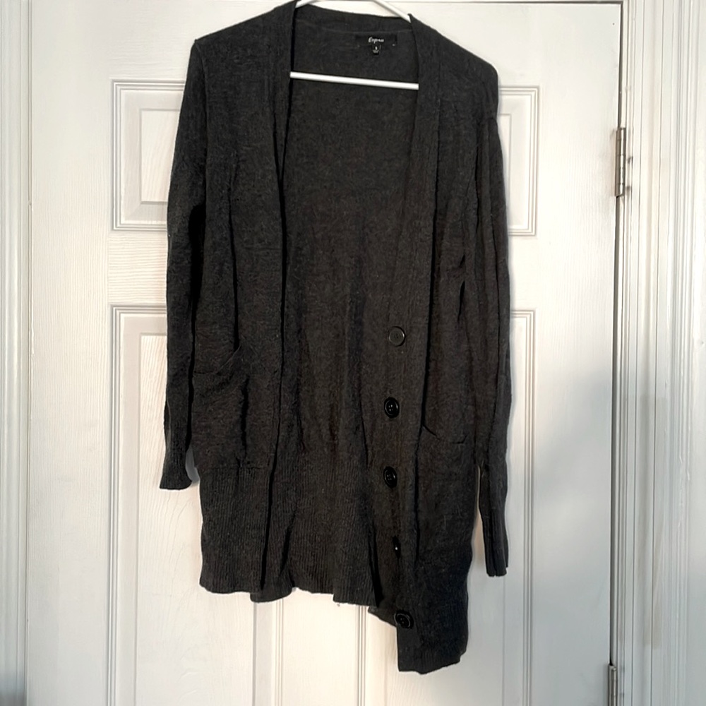 Express dark grey cardigan